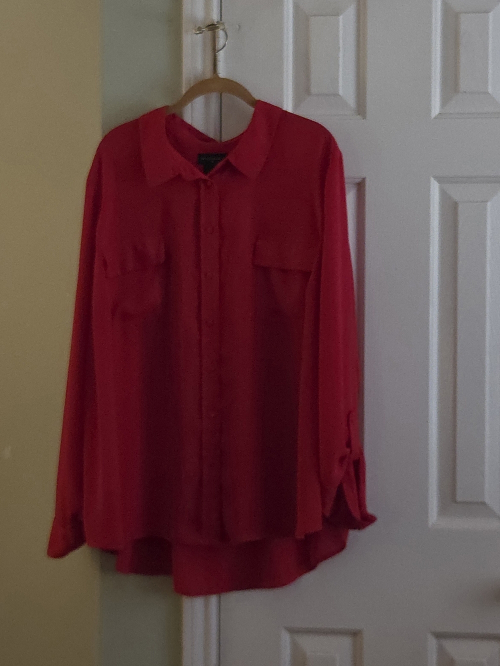 Investments Classic Red Button-Front Shirt